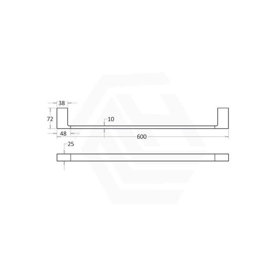 N#1(Nickel) Ceram 600/800Mm Brushed Nickel Single Towel Rail Brass & Zinc Alloy Rails