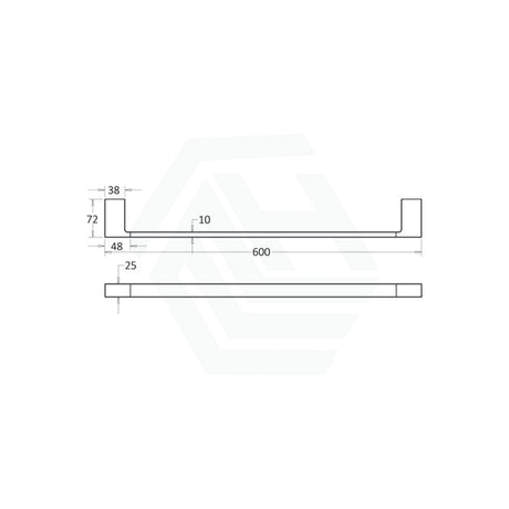 N#1(Nickel) Ceram 600/800Mm Brushed Nickel Single Towel Rail Brass & Zinc Alloy Rails