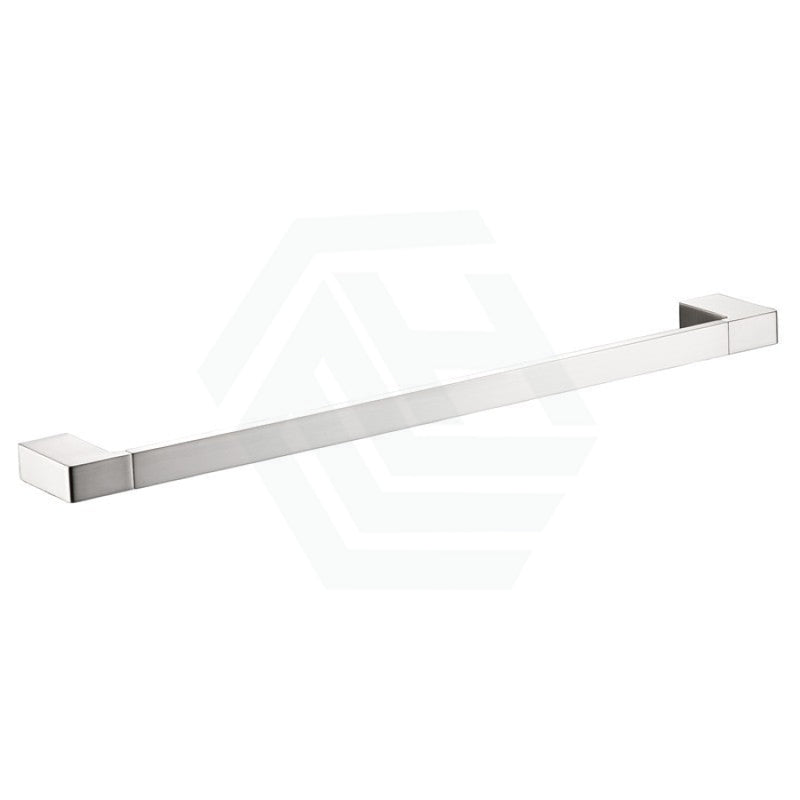 Ceram 600/800Mm Brushed Nickel Single Towel Rail Brass & Zinc Alloy Rails