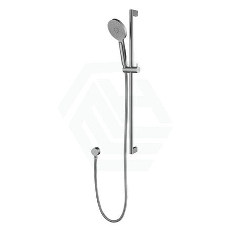 N#1(Nickel) Cora Brushed Nickel Round Sliding Handheld Shower Head On Rail With Water Inlet