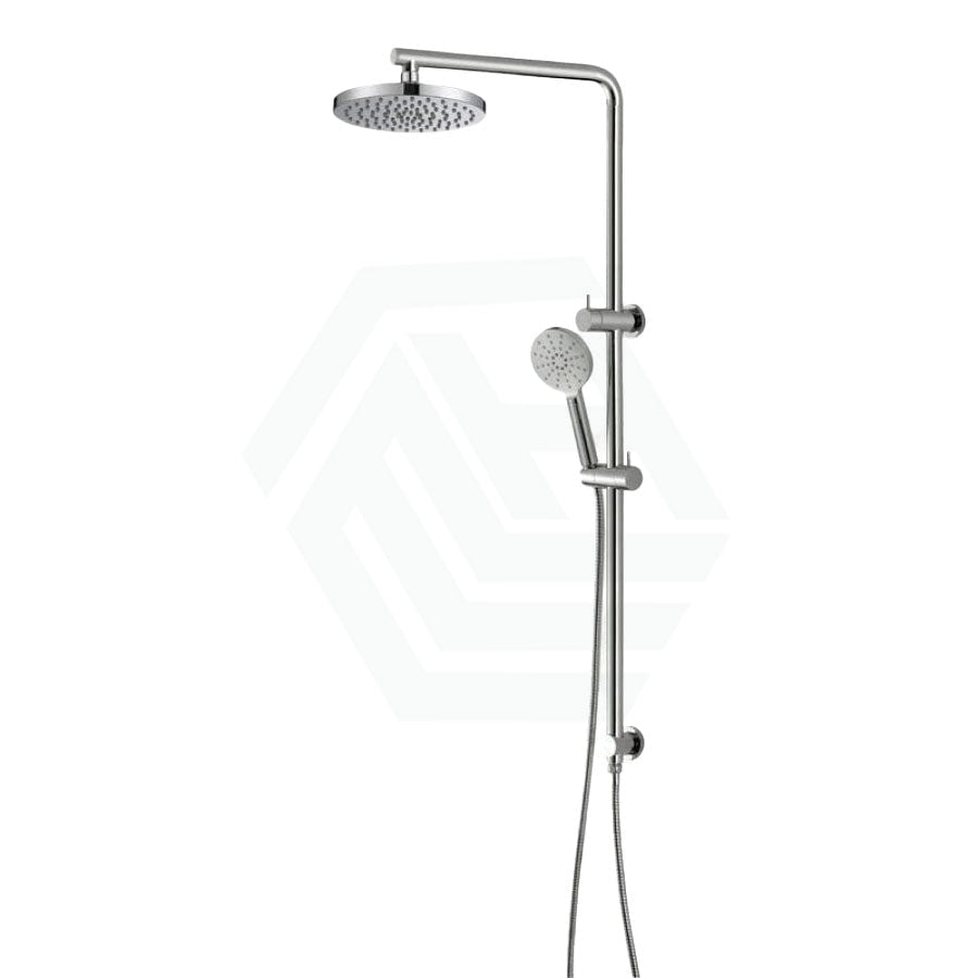 N#1(Nickel) Cora Round Multi-Function Twin Shower Set In Brushed Nickel Surface Showers