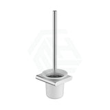 N#1(Nickel) Cora Round Square Toilet Brush With Holder Brushed Nickel Brushes & Holders