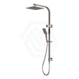 N#1(Nickel) Eden Square Multi-Function Twin Shower Set In Brushed Nickel Surface Showers