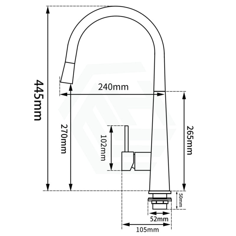 Euro Brushed Nickel Solid Brass Round Mixer Tap With 360 Swivel And Pull Out For Kitchen Kitchen