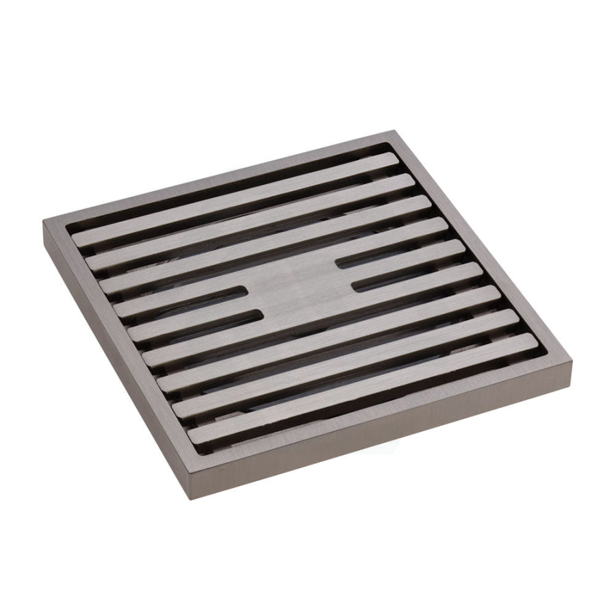 N#1(Nickel) Fienza Square Slim Grate Floor Waste 88Mm Outlet Brushed Nickel Wastes