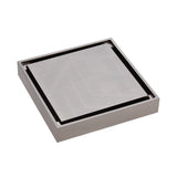 Square Tile 2-in-1 Floor Waste Brushed Nickel