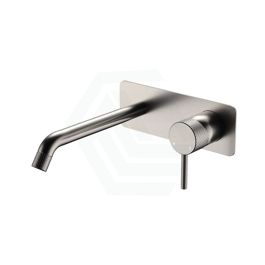 N#1(Nickel) Fienza Axle 160/200Mm Outlet Brushed Nickel Basin/Bath Wall Mixer Dress Kit Only Soft