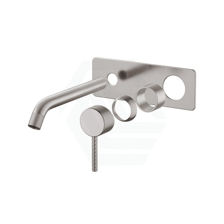 N#1(Nickel) Fienza Axle 160/200Mm Outlet Brushed Nickel Basin/Bath Wall Mixer Dress Kit Only Soft