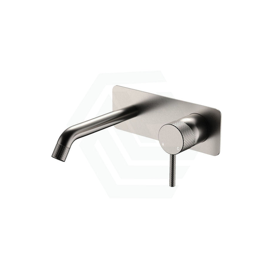 N#1(Nickel) Fienza Axle 160/200Mm Outlet Brushed Nickel Basin/Bath Wall Mixer Dress Kit Only Soft