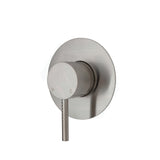 N#1(Nickel) Fienza Axle Brushed Nickel Wall Mixer Large Round Plate Mixers