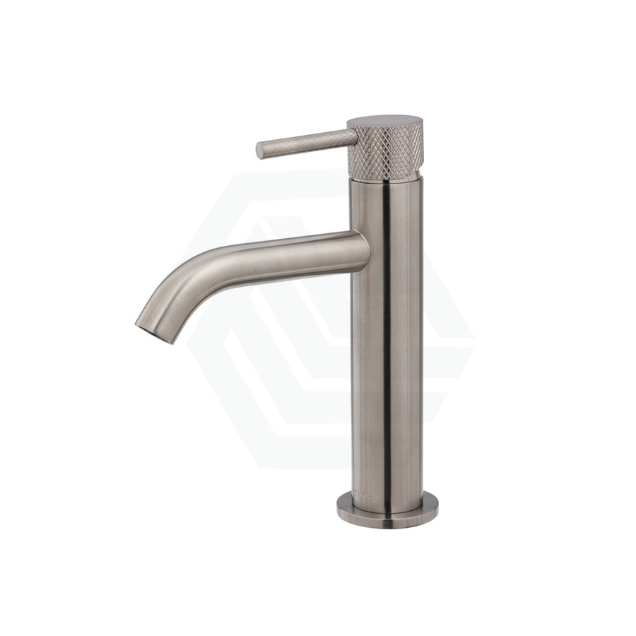 N#1(Nickel) Fienza Axle Solid Brass Basin Mixer Brushed Nickel Short Mixers