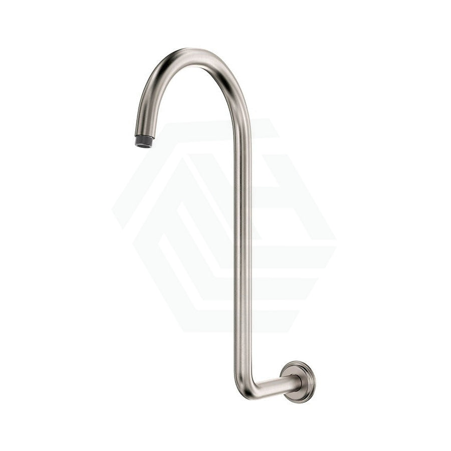 N#1(Nickel) Fienza Classical Fixed Brushed Nickel Swan-Neck Shower Arm Arms