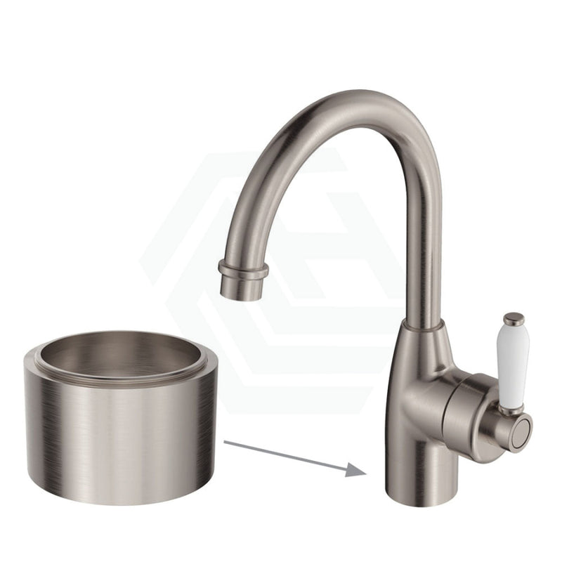 Fienza Eleanor 30Mm Base Riser For Basin Mixers Brushed Nickel Mixer Kits