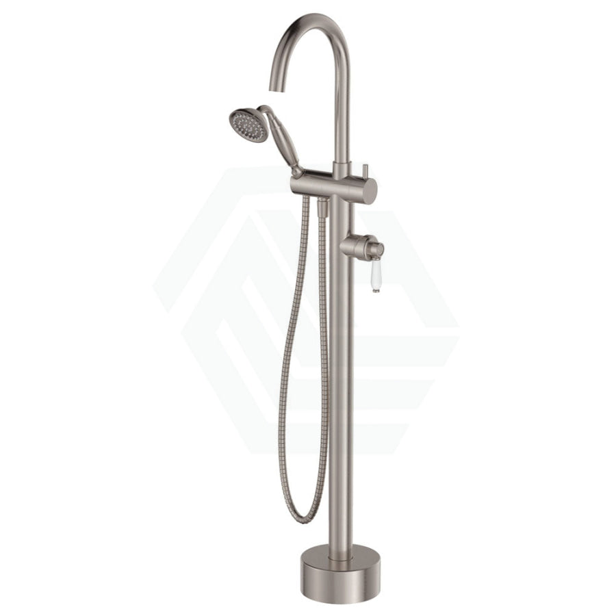 Eleanor Floor Mixer & Shower Brushed Nickel