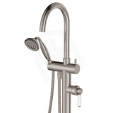 Fienza Eleanor Floor Mixer & Shower Brushed Nickel / Ceramic