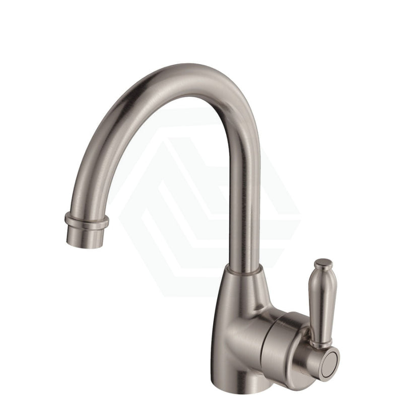 Eleanor Gooseneck Basin Mixer Brushed Nickel