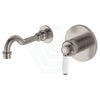 Eleanor Wall Mixer Tap Set Brushed Nickel / Ceramic