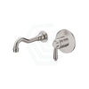 N#1(Nickel) Fienza Eleanor Wall Basin/Bath Mixer Set Brushed Nickel / Bath/Basin Tap Sets