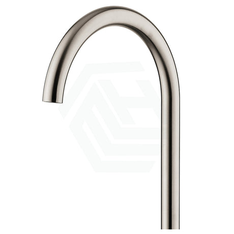 N#1(Nickel) Fienza Kaya Brushed Nickel Floor Mounted Bath Outlet Round Mixers