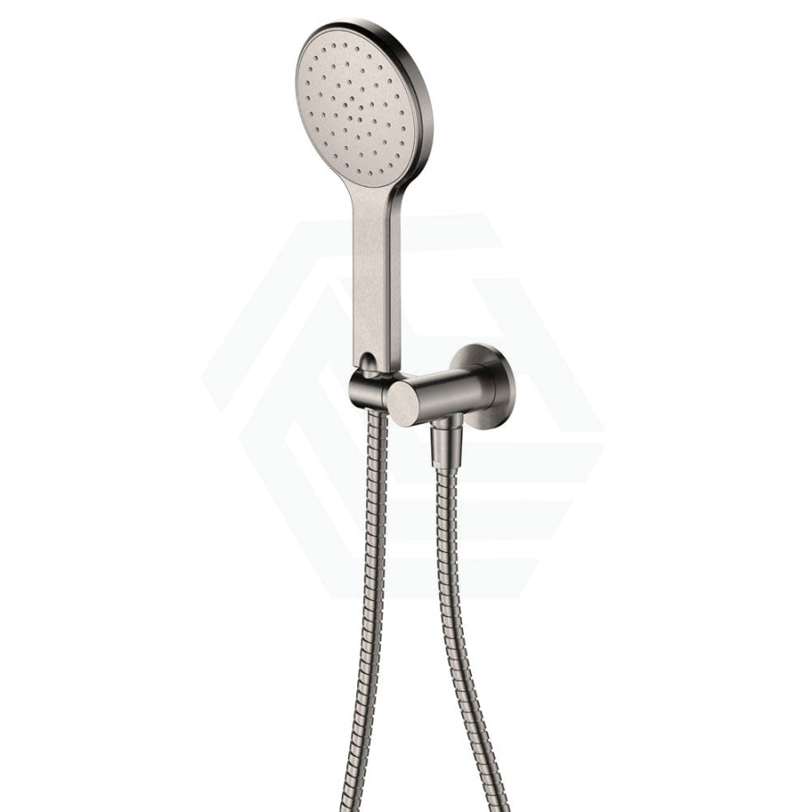 N#1(Nickel) Fienza Kaya Brushed Nickel Hand Shower With Round Plate Handheld Sets