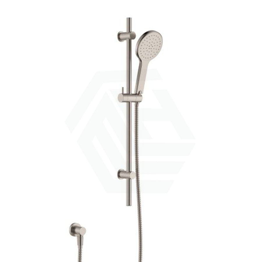 N#1(Nickel) Fienza Kaya Brushed Nickel Shower Rail With Handheld