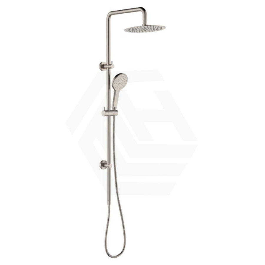 N#1(Nickel) Fienza Kaya Brushed Nickel Twin Shower Top Water Inlet Showers