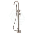 N#1(Nickel) Fienza Kaya Floor Mounted Bath Mixer With Hand Shower Brushed Nickel Round Mixers