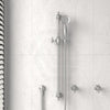 N#1(Nickel) Fienza Lillian Brushed Nickel Rail Shower Set Bottom Water Inlet Sets