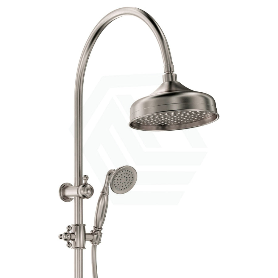 N#1(Nickel) Fienza Lillian Brushed Nickel Twin Shower Top Water Inlet Showers