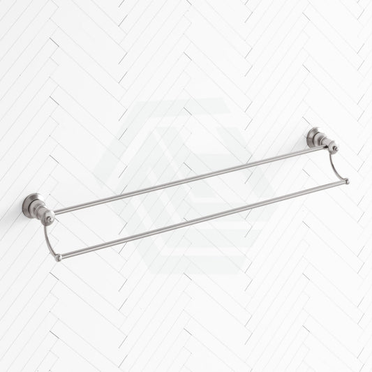 N#1(Nickel) Fienza Lillian Double Towel Rail Brushed Nickel Rails