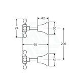 N#1(Nickel) Fienza Lillian Wall Top Assemblies Brushed Nickel