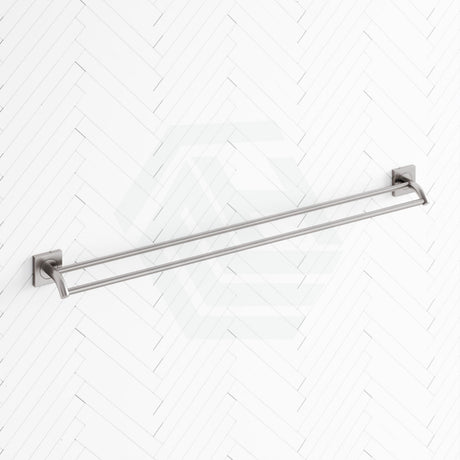 N#1(Nickel) Fienza Sansa 900Mm Double Towel Rail Brushed Nickel Rails