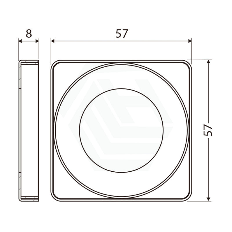 Fienza Sansa Brushed Nickel Soft Square Cover Plate Plates