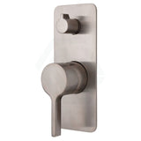 N#1(Nickel) Fienza Sansa Wall Diverter Mixer, Brushed Nickel, Soft Square Plate