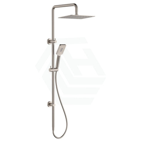 N#1(Nickel) Fienza Tono Brushed Nickel Twin Shower Top Water Inlet Showers