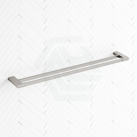 N#1(Nickel) Flores 600/800Mm Double Towel Rail Brushed Nickel Rails