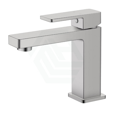 N#1(Nickel) Ikon Ceram Solid Brass Brushed Nickel Basin Mixer Tap For Vanity And Sink Short Mixers