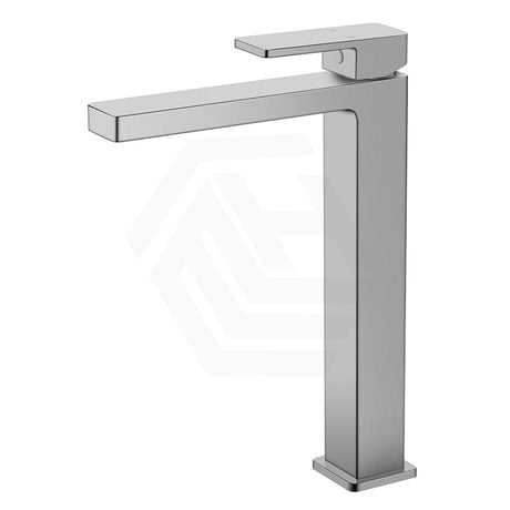 N#2(Nickel) Ikon Ceram Solid Brass Brushed Nickel Handle Tall Basin Mixer Tap For Vanity And Sink