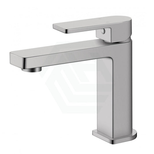 N#1(Nickel) Ikon Flores Solid Brass Brushed Nickel Basin Mixer Tap For Vanity And Sink Short Mixers