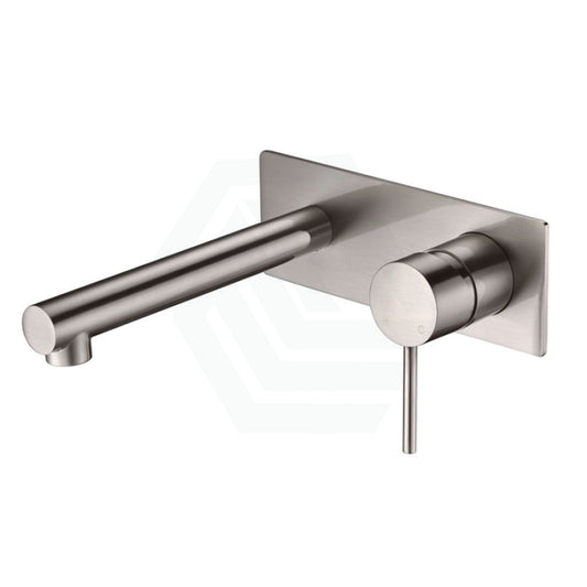 N#1(Nickel) Ikon Hali Pin Lever Brass Brushed Nickel Bathtub/Basin Wall Mixer With Spout Mixers