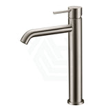 N#1(Nickel) Ikon Hali Pin Lever Solid Brass Brushed Nickel Tall Basin Mixer Tap For Vanity And Sink