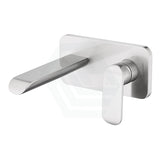 N#1(Nickel) Ikon Kara Solid Brass Brushed Nickel Bathtub/Basin Wall Mixer With Spout Mixers