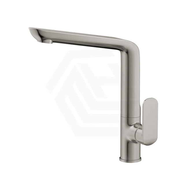 N#1(Nickel) Ikon Kara Solid Brass Brushed Nickel Kitchen Sink Mixer Tap 360 Swivel Spout Mixers