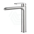 N#1(Nickel) Ikon Kara Solid Brass Brushed Nickel Tall Basin Mixer Tap For Vanity And Sink Mixers