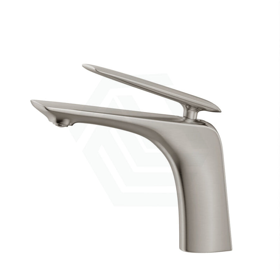 N#1(Nickel) Norico Bellino Brushed Nickel Solid Brass Mixer Tap For Basins Short Basin Mixers