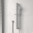 N#1(Nickel) Norico Esperia Square Brushed Nickel Shower Rail With 3 Mode Handheld Set