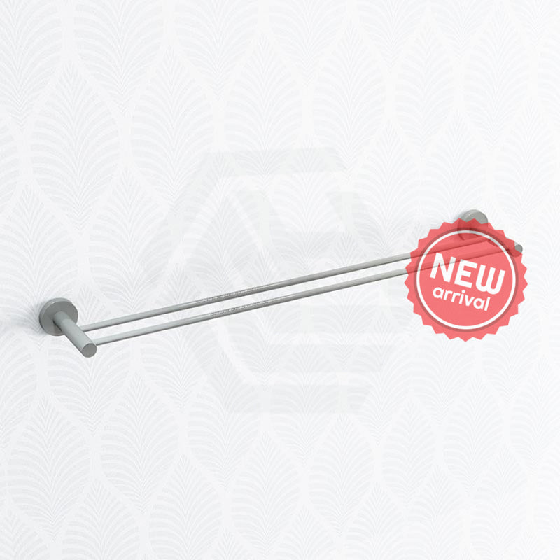 Norico Round Brushed Nickel Double Towel Rack Rail Accessories
