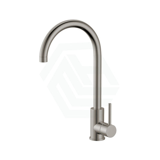 N#1(Nickel) Norico Round Brushed Nickel Kitchen Sink Mixer Tap 360 Swivel Standard Mixers