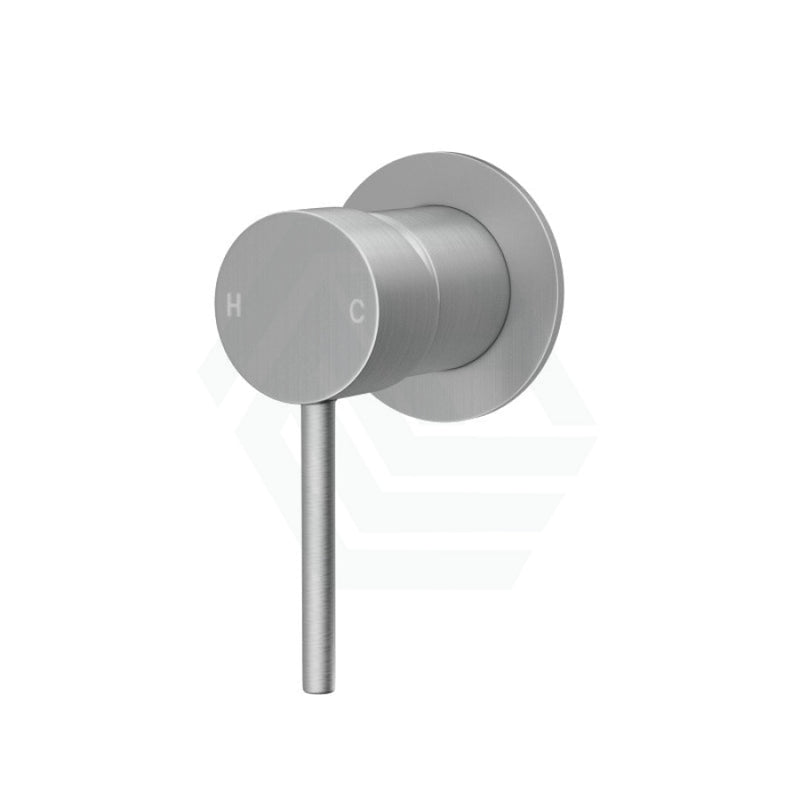 Brass Shower Wall Mixer 65mm Brushed Nickel