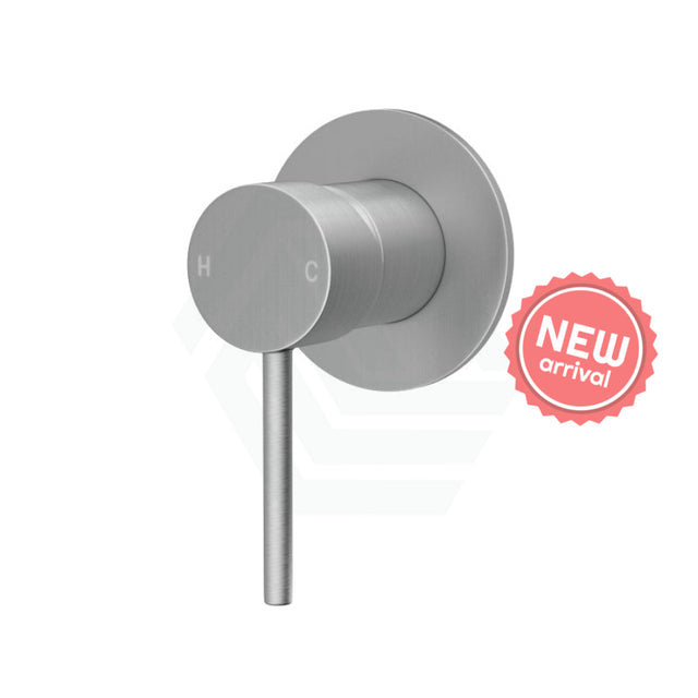 Round Shower Bath Wall Mixer Brushed Nickel